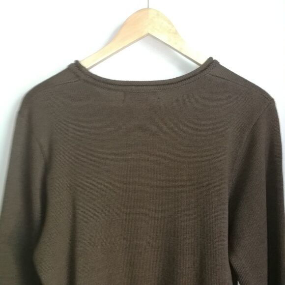 𝅺KOKOMARINA Winter Chocolate Brown Merino Wool Lagenlook Oversized Knit Small - Picture 9 of 14